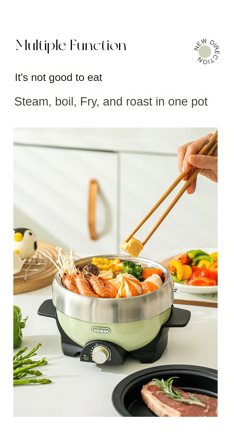 Description Picture 4 of itemElectric cooker multi-function household split type student dormitory small cooking frying pan