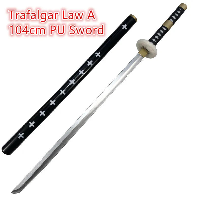 Description Picture 3 of item1:1 Cosplay Sword Roronoa Zoro Katana Role Playing Wa Michi Ichi Samurai Weapon Sword Knife Safety PU Toy Gift 104cm