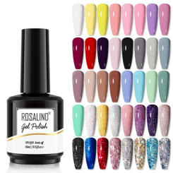 ROSALIND Gel Nail Polish 50 Colors Semi Permanent Manicure Nail Art Gel Varnishes Hybrid Base Top Coat For Gel Polish