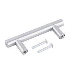 Cabinet Handle Silver Useful Durable Practical Stainless Steel Kitchen Door T Bar Pull Knob 12mm Furniture Handles Knobs