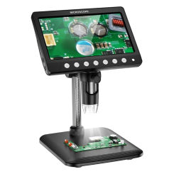 7 Inch Large Screen Digital Microscope 1200X Zoom 5MP HD Electronic Microscopes Magnifier for Soldering Phone Repair Microscope