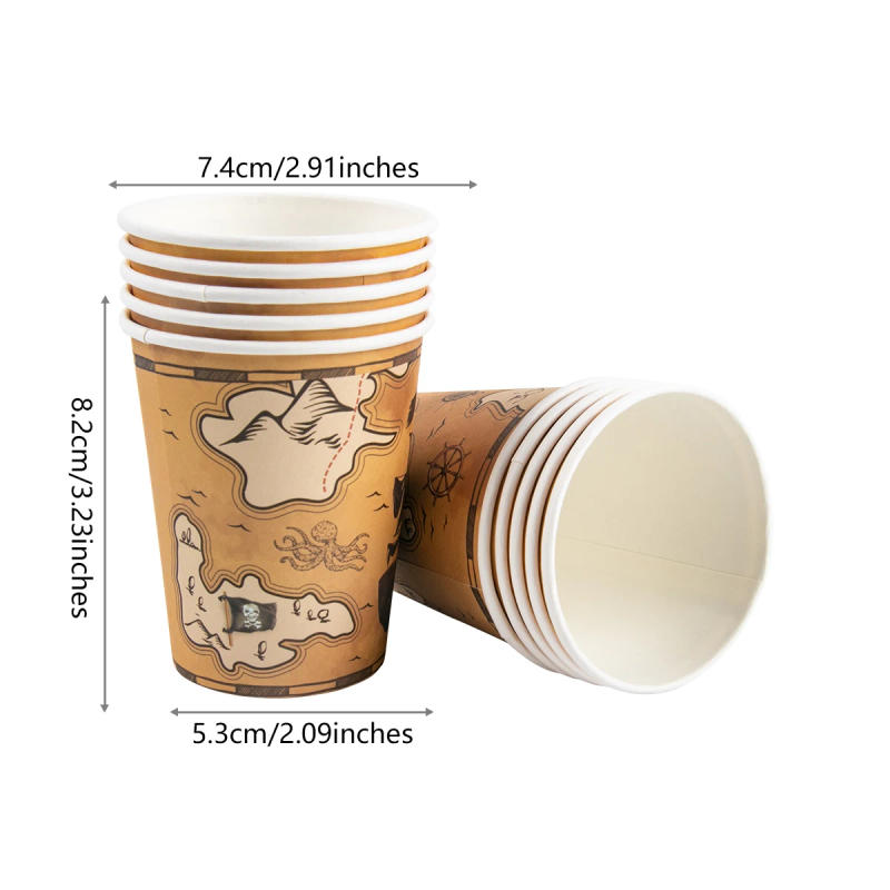 Description Picture 4 of itemHalloween Party Pirate Themed Disposable Tableware Pirate Captain Cosplay Props Treasure Map Pirate Gold Coins Halloween Decor