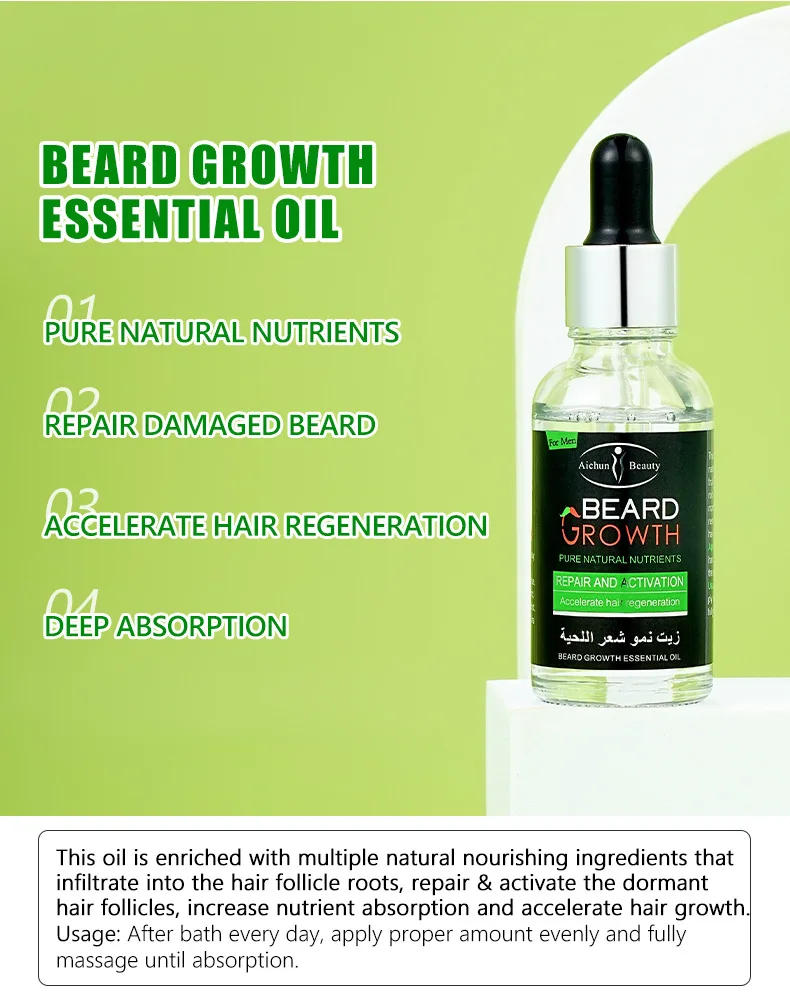 Description Picture 4 of itemMen's Beard Care Kit 3-piece Set Beard Cream Oil  Washing Combination Set Beard Set Facial Care Sets