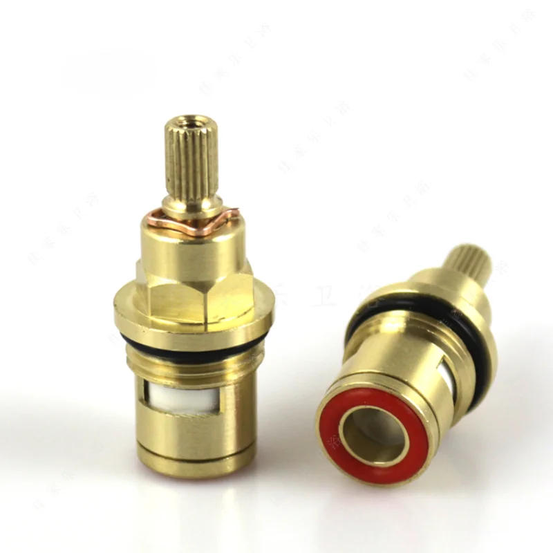 Description Picture 4 of itemCustomization Brass 1/4 Turn G1/2" Faucet Cartridge Bathtub Faucet Spool Basin Faucet Cold and Hot Water Valve Core 2pcs/pair