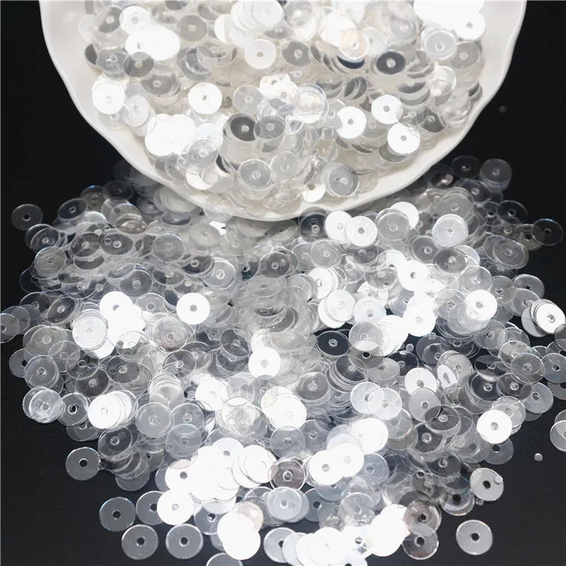 Description Picture 6 of itemSequin Crystal Transparent 3mm 4mm 5mm 6mm Pvc Round Flat Cup Loose Sequins Paillette Sewing Wedding Craft DIY Accessories 10g