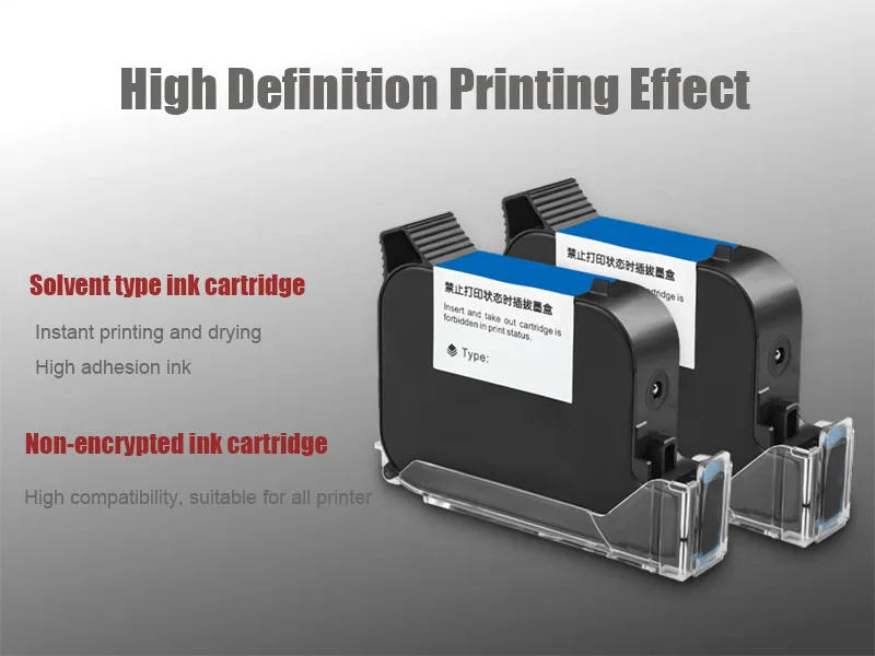 Description Picture 3 of item42ml Fast Drying Black Solvent Hand Jet Printer Ink Cartridge Waterproof Anti-fading For Expire Date TIJ 2.5 Printer Cartridges