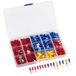280Psc Cable Lugs Assortment Kit Wire Flat Female and Male Insulated Electric Wire Cable Connectors Crimp Terminals Set Kit