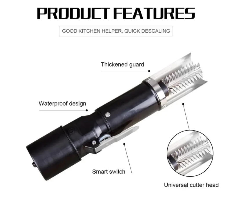 Description Picture 6 of itemSeafood Knif 120W Waterproof Electric Fish Scale Scraper Fishing Clean Easy Fish Stripper Remover Cleaner Tool Charging Adapter