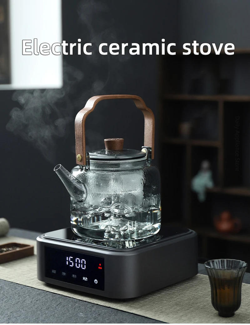 Description Picture 3 of item1500W Electric Ceramic Stove Smart Heater Stove Tea Stove Electric Hot Plate Heating Furnace Mini Tea Maker Water Boiler 220V