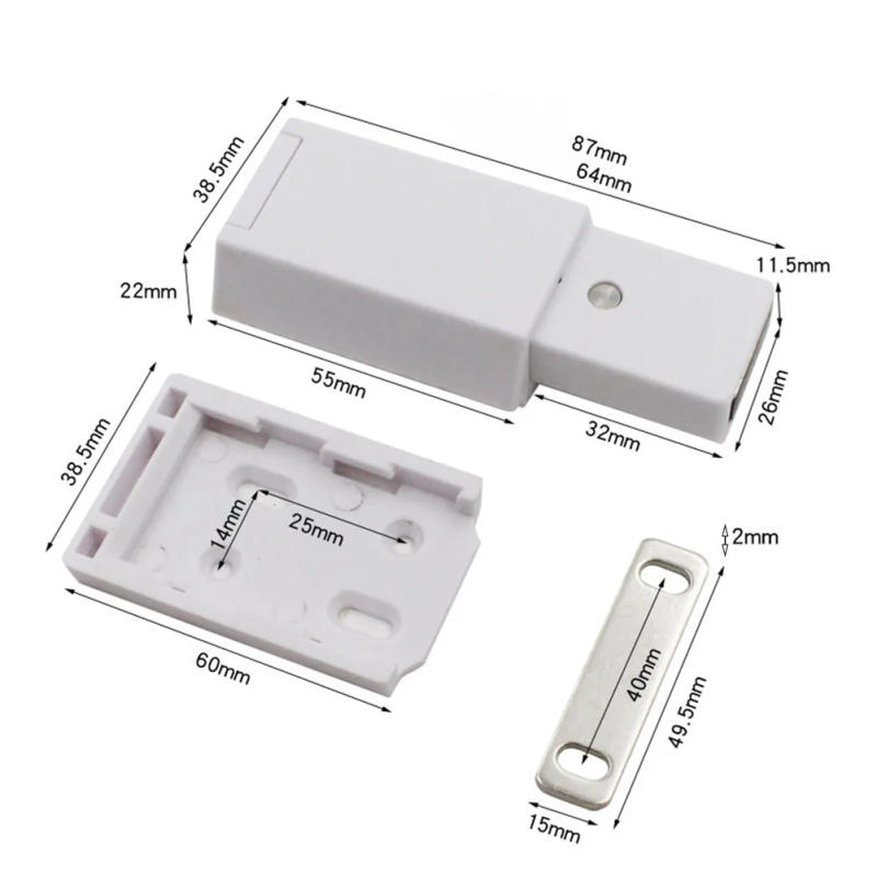 Description Picture 6 of item1pcs Heavy Duty Door Press Type Rebound Device Invisible Door Contact Bead Door Opener Cabinet Door Self Bouncing Door Rebounder