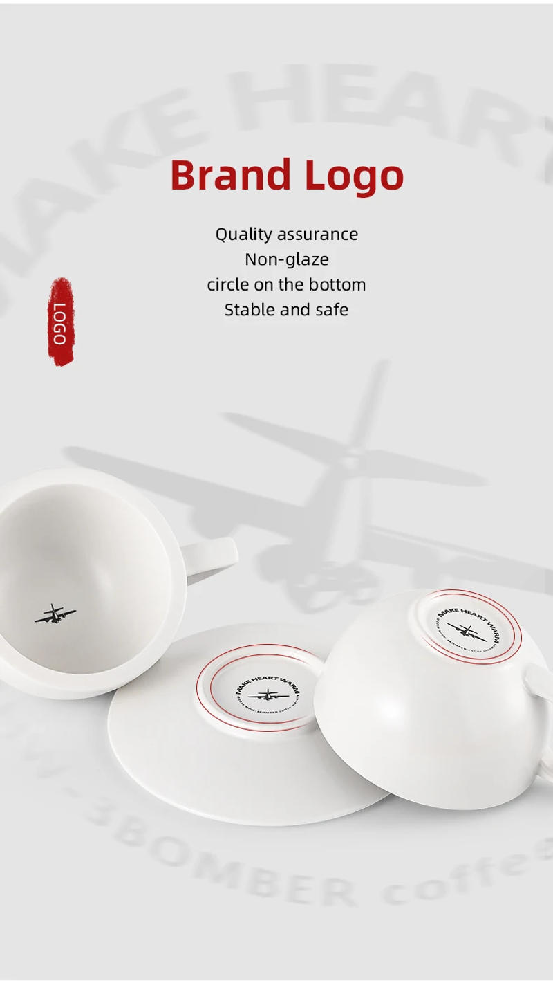 Description Picture 6 of itemMHW-3BOMBER 280ml Ceramic Coffee Cup with Saucer & Spoon Set Art Latte Espresso Mug for Tea Cappuccino Home Kitchen Accessories