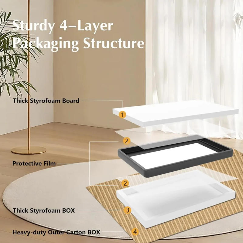 Description Picture 5 of itemBathroom Mirror for Over Sink Wall Mounted Vanity Rounded Edge Corner Metal Framed Mirrors Fixture Home Freight free