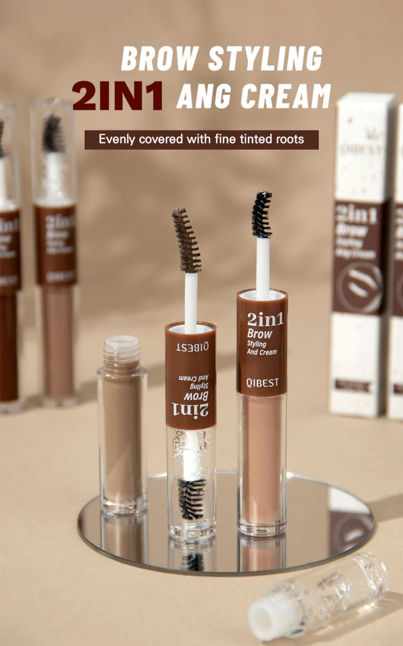 Description Picture 2 of itemQIBEST Clear Eyebrow Gel Styling Brows Wax 2 In 1 Waterproof Lasting Liquid Eyebrow Brush Black Eyebrow Tint Eye Makeup Cosmetic