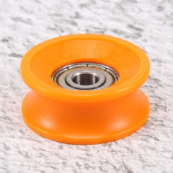 4Pcs 6X30x13mm Plastic Coated Sealed Bearings Steel 606ZZ Deep U Groove Guide Pulley Rail Ball Rolling Bearing Wheel