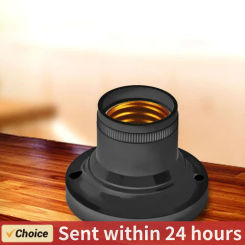 10pcs Bulb Socket Adapter Portable E27 Flat Conversion Lamp Holder Energy-saving 60W 90-240V Lighting Accessories for Home Hotel