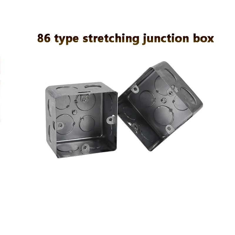 Description Picture 4 of item86 Type Metal Concealed Mounting Project Box Wall Switch Wiring Galvanized Junction Boxes Heightening and Thickening