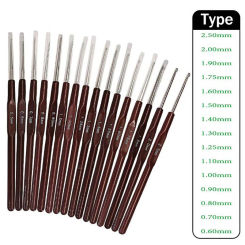 16pcs/set Plastic Handle Crochet Hooks Handle Knitting Needles Set Crochetings Sewing Tools Accessories Швейные Принадлежности