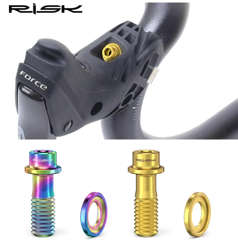 Description Picture 3 of itemRisk Titanium Alloy Shifter Lever Clip Ring Fixing Bolts, Bicycle Shift Clamp Ring Bolt Screw Nut For SRAM Shimano R8000 FORCE