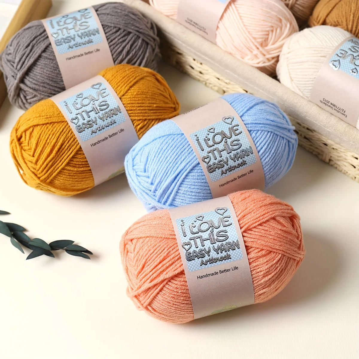 Description Picture 6 of item2pcs Knitting Yarn Worsted Crochet Yarn Thread Hand Knitting Line Dyed DIY Crochet