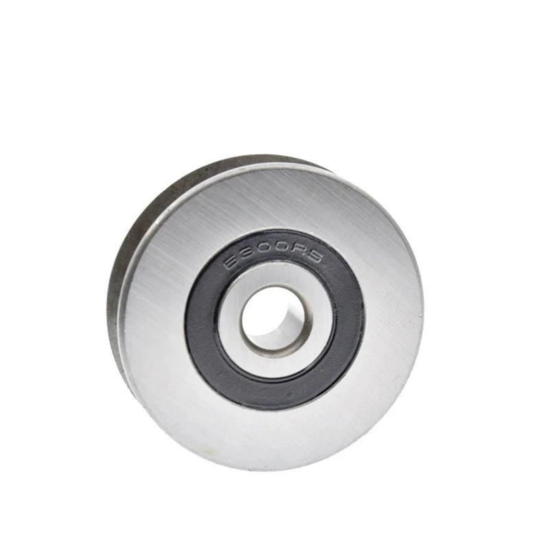 Description Picture 5 of item6*33*8mm V Groove Mental Bearing Round Pulley Steel Wire Over Line Lifting Wheel Guide Wheel Mechanical Rolling Wheel