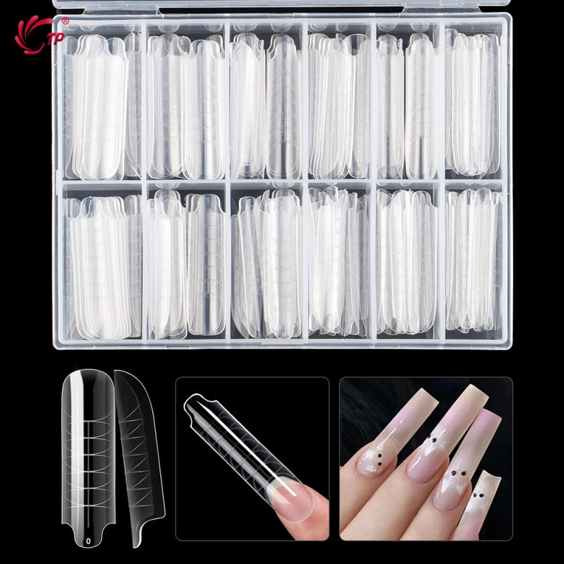 Description Picture 3 of itemTP 120Pcs Dual Form Nails Full Cover Quick Building Gel Molds Acrylic  False Nail Tips Top Forms Extension Upper Mold Nail Tools