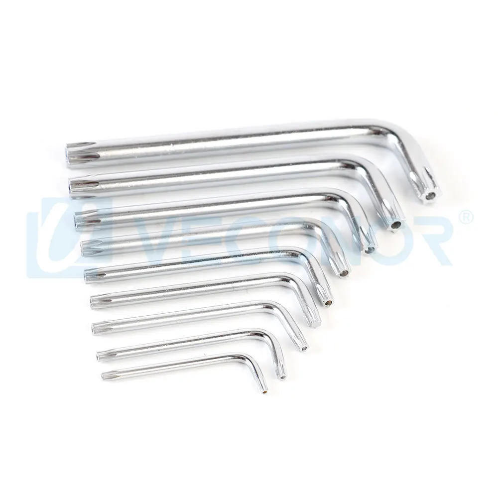 Description Picture 5 of itemDurable Metric Short Long Arm Torx Chrome Vanadium Key Set Star Wrench Hand Tool Screwdriver T10 T15 T20 T25 T27 T30 T40 T45 T50