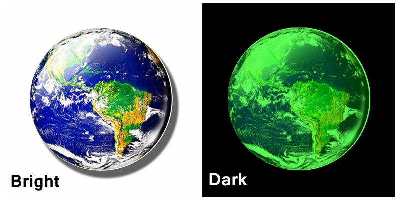 Description Picture 4 of itemSolar System Luminous Magnet Fridge Planet Universe Outer Space Refrigerator Magnets Stickers Glass Glow In The Dark Home Decor