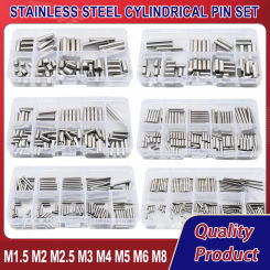 M1 M1.5 M2.5 M3 M4 M5 M6 M8 304 Stainless Steel Cylindrical Pin Locating Dowel Set  Fixed Lock Pin Shaft Fixing Metal Solid Rod