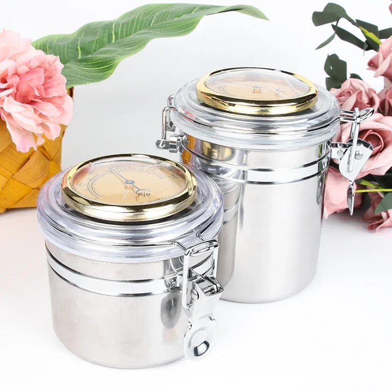 Description Picture 4 of itemStainless Steel Tobacco Humidor Jar Cigar With Humidifier Airproof Pot Seal Moisture Pot Capacity Storage Smoking Accessories