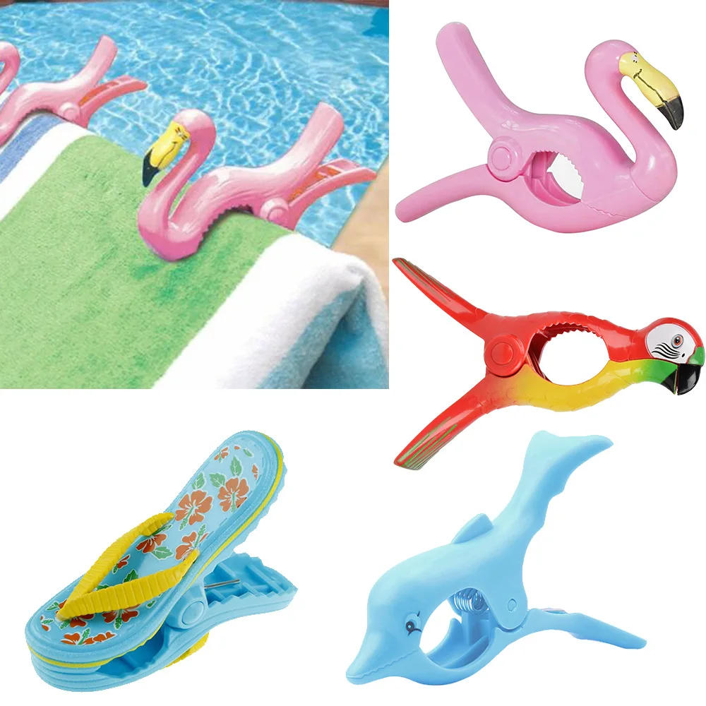 Description Picture 2 of itemPlastic Beach Towels Clips for Sunbeds Sun Lounger Animal Decoration Clothes Pegs Pins Large Size Drying Racks Retaining Clip