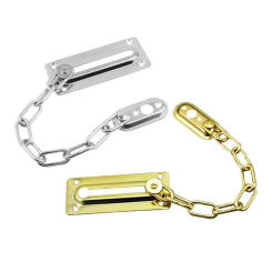 Door Lock Safety Chain Latch Metal Lock Security Slide Catch No Punching Anti Theft Travel Accommodation Hotel Door Supplies