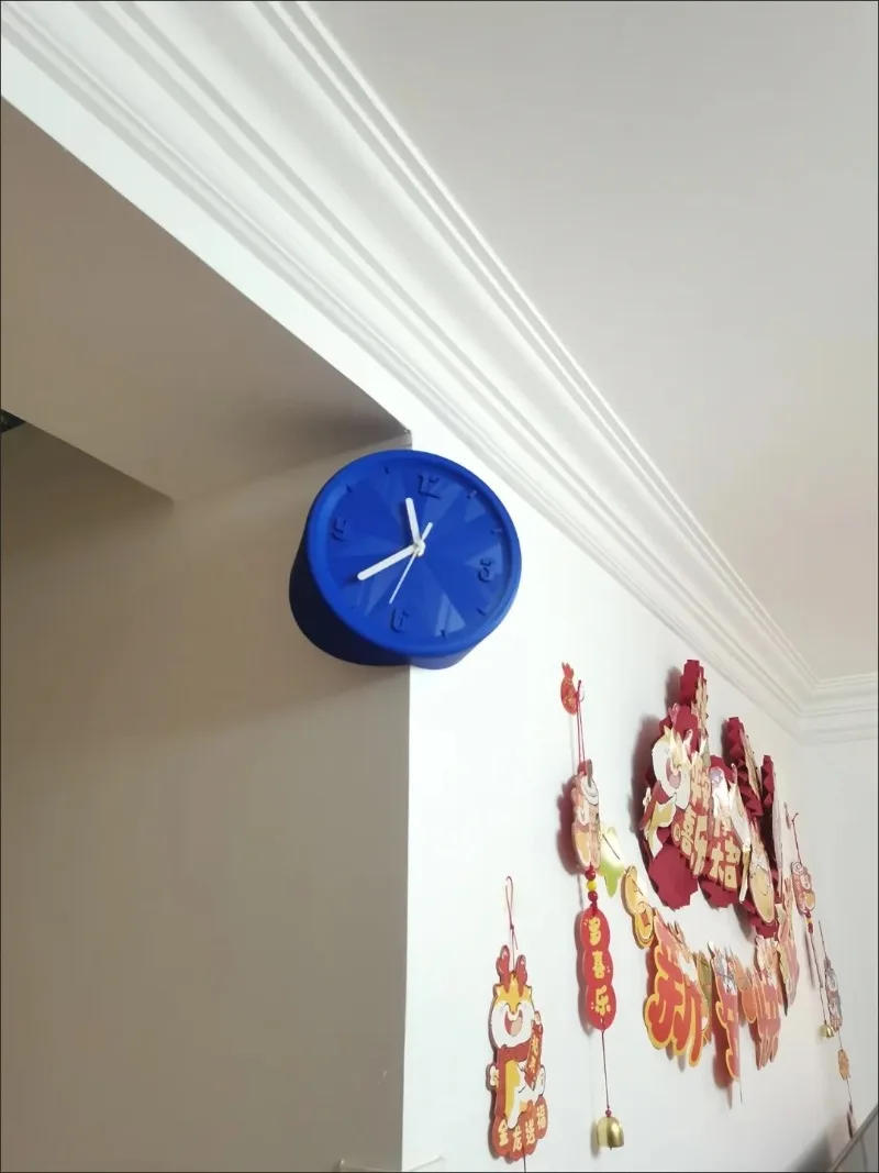 Description Picture 6 of itemModern Corner Wall Clocks Minimalist Wall Art Clock Bedroom Mechanism Silent Watches Living Room Luxury Desktop Watch Home Decor