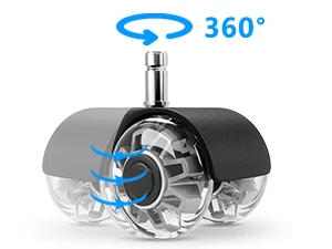 Description Picture 5 of itemOffice Chair Wheels Replacement 2 Inch Heavy Duty Caster Wheels Quick & Quiet Rolling Chair Casters (Set of 5) Universal Fit