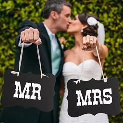 2Pcs/set Wedding Paper Mr&mrs Photo Props Groom&bride Seat Sign Hanging Ornament Pendent Wedding Decoration Supplies