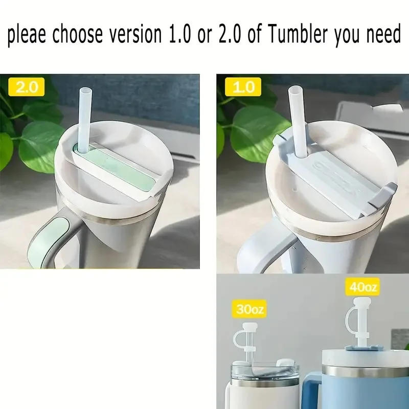 Description Picture 4 of itemSilicone Spill Proof Stopper for Stanley Cup 1.0 2.0 40oz/ 30oz Tumbler Accessories Straw Cap Cover Spill Stopper Leak Stopper