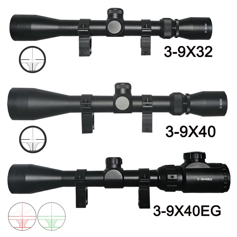 Description Picture 4 of itemOutdoor Shooting Optics Rifle Scope Adjustable Red Green Reticle Airsoft Sight 3-9x32 3-9x40 3-9x40EG Tactics Hunting Riflescope