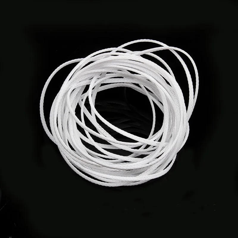 Description Picture 5 of item1/5/10/20M Insulated Braid Sleeving White Tight PET Wire Gland Cable Protection Expandable Cable Sleeve Retardant Nylon Tube