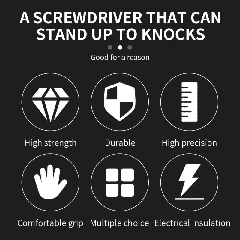 Description Picture 6 of itemLUXIANZI 1pc Precision Screw Driver 1000V VDE Insulated Household Repair Hand Tool Magnetic Slotted Phillips Bit Screwdriver