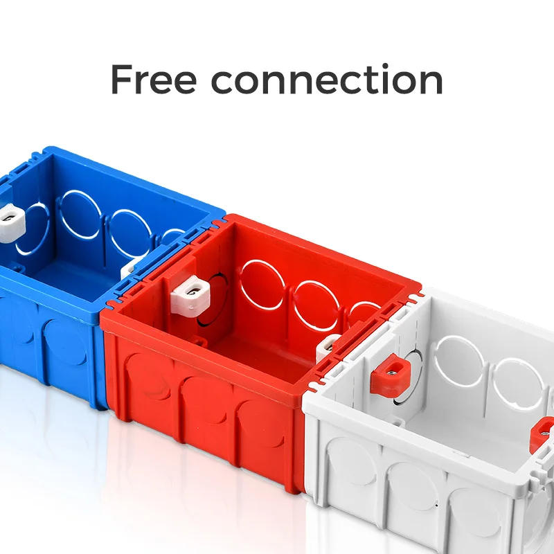 Description Picture 3 of itemYINKA Installation Box Inside Box For 86 Type Switches And Sockets Wiring Back Box Iconic Brand Smart Switch Dark Box Wiring Box EU US