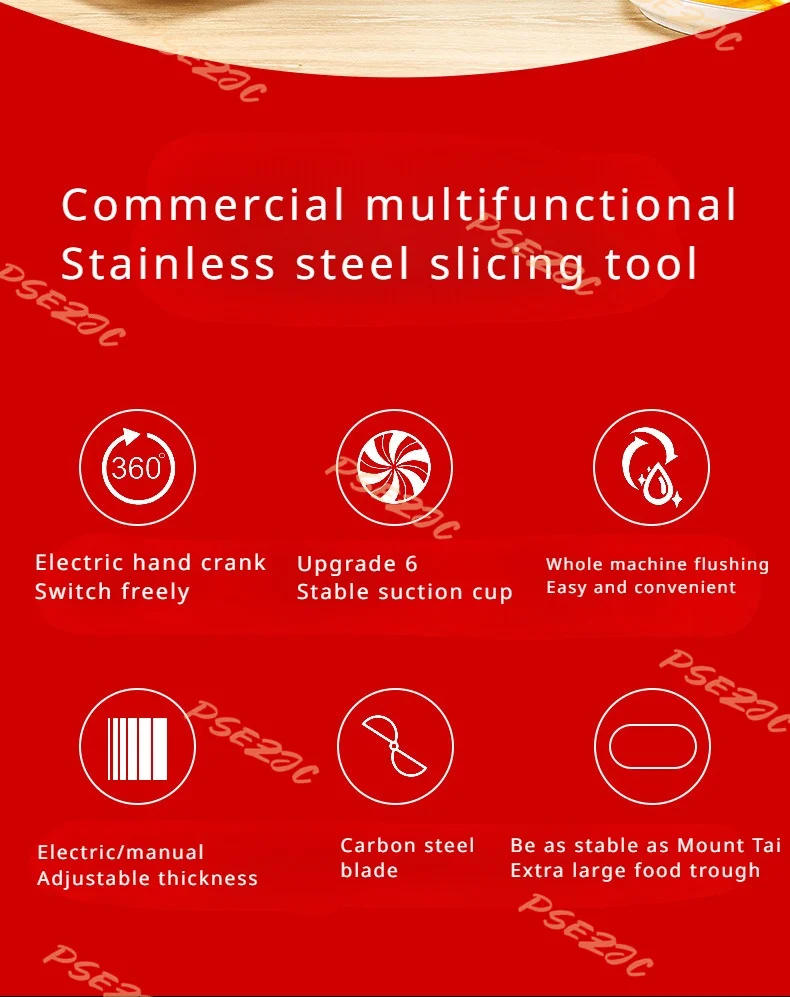 Description Picture 3 of itemMulti Functional Stainless Steel Electric and Manual Lemon Fruit and Potato Kitchen Slicer for Household and Commercial Use