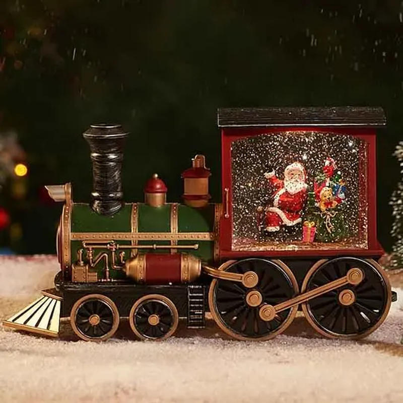 Description Picture 5 of itemChristmas Gift Train Crystal Ball Ornament ,Christmas Gift Christmas Eve Decoration Lighting Train Box Crystal Ball Ornaments