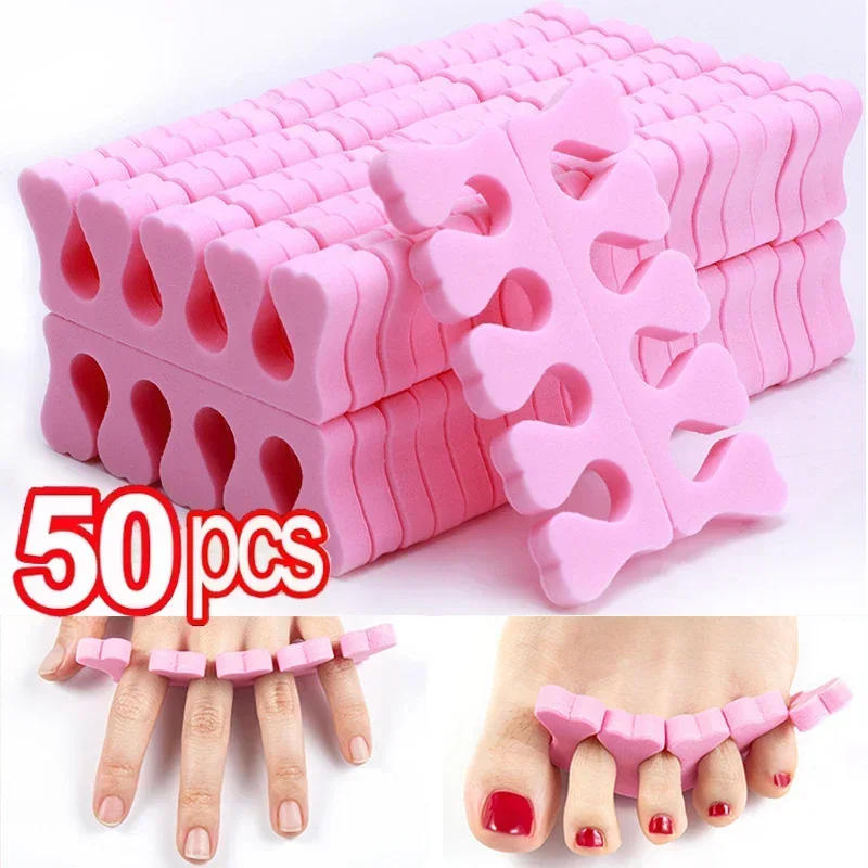 Description Picture 2 of item50pcs Colorful Sponge Finger Toe Separators Nail Polish Feet Care Toe Separators Manicure Pedicure Nail Art Tool Bulk Wholesale