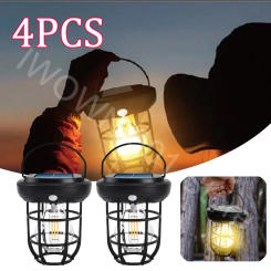 Portable Solar Induction Outdoor Atmosphere Camping Light Creative Waterproof Tungsten Filament Light Bright Hanging Tent Light