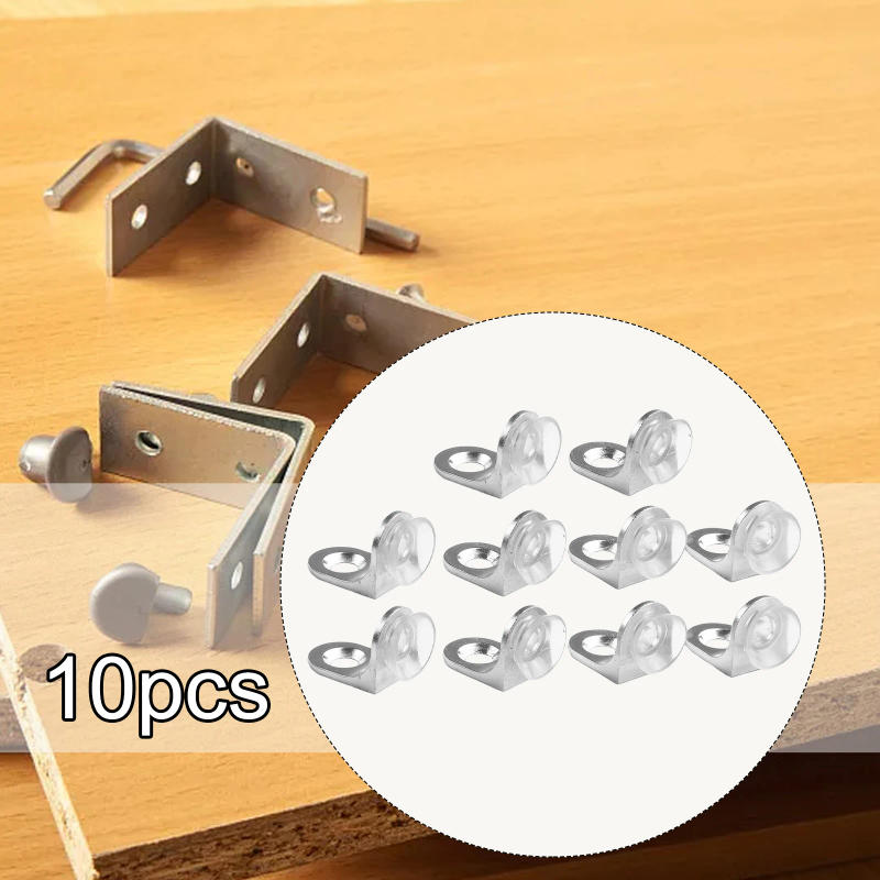 Description Picture 2 of itemHigh Quality Shelf Bracket Made of Zinc Alloy Perfect for Partitioning Closets Cabinets and Bookshelves 10 Piece Set