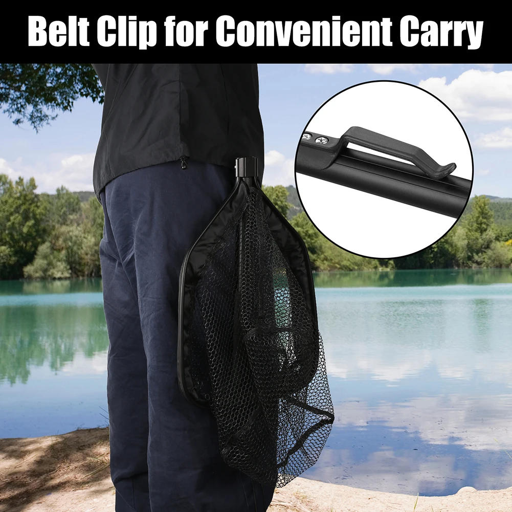 Description Picture 6 of itemFloating Fishing Net Foldable Landing Net Easy Catch&Release with Telescopic Pole Rubber Coated Fish Net for Saltwater Freshwate