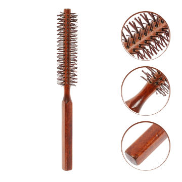 Wooden Comb Hair Brush for Women Roller Stereotypes Curly Portable Hairbrush Lotus Tree Styling Travel