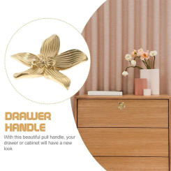 1pcs Modern Light Luxury Fashion Flower Shape Gold Handle Kitchen Cabinet Handle Drawer Wardrobe Knob Furniture Hardware