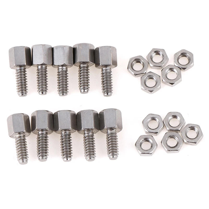 Description Picture 2 of item10Sets 5+7mm Header Plate Bracket Stud Bolt & Nut Nuts Screw For D-Sub VGA serial New