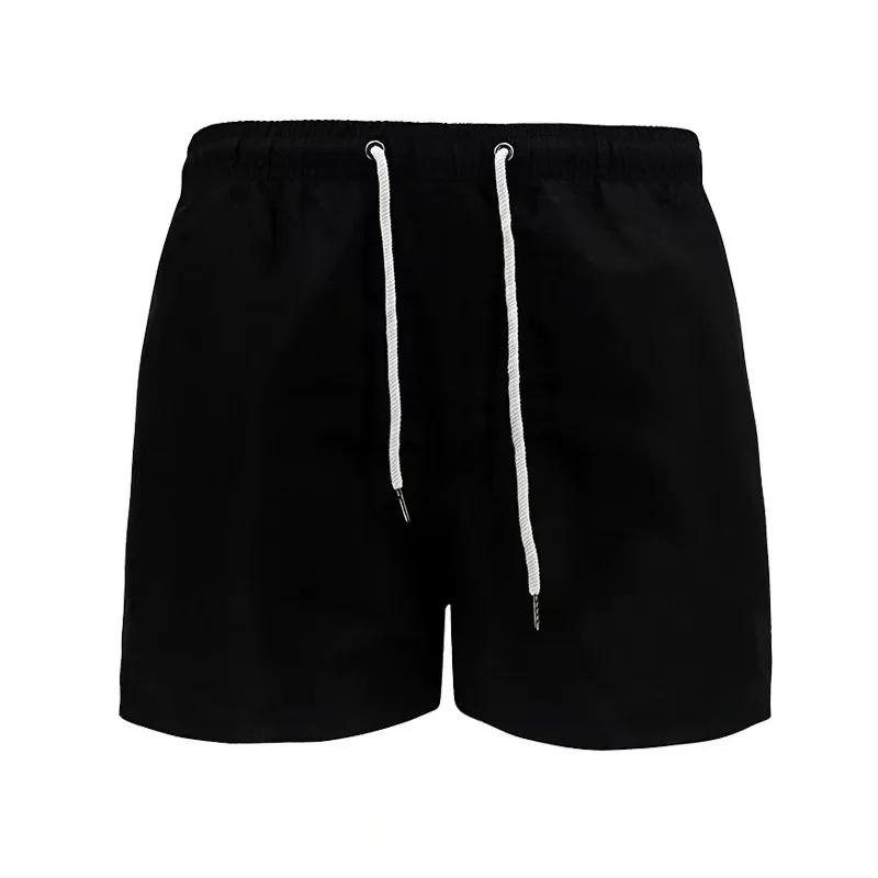 Description Picture 6 of itemNew summer beach shorts Men's beach shorts Men's three-quarter shorts, pure salad rope sports shorts, quick drying casual