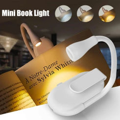 New Book Light Reading Lamp for Books in Bed Led Book Night Lamp Rechargeable 3 Color Stepless Brightness Clip on Reading Lights